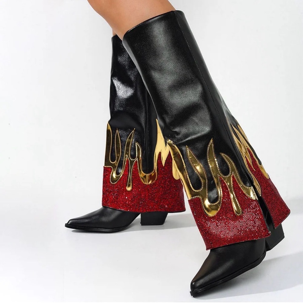 Rhinestone boots